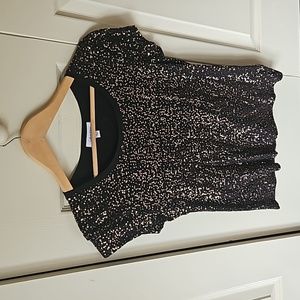 Ck small sparkly brown short sleeve